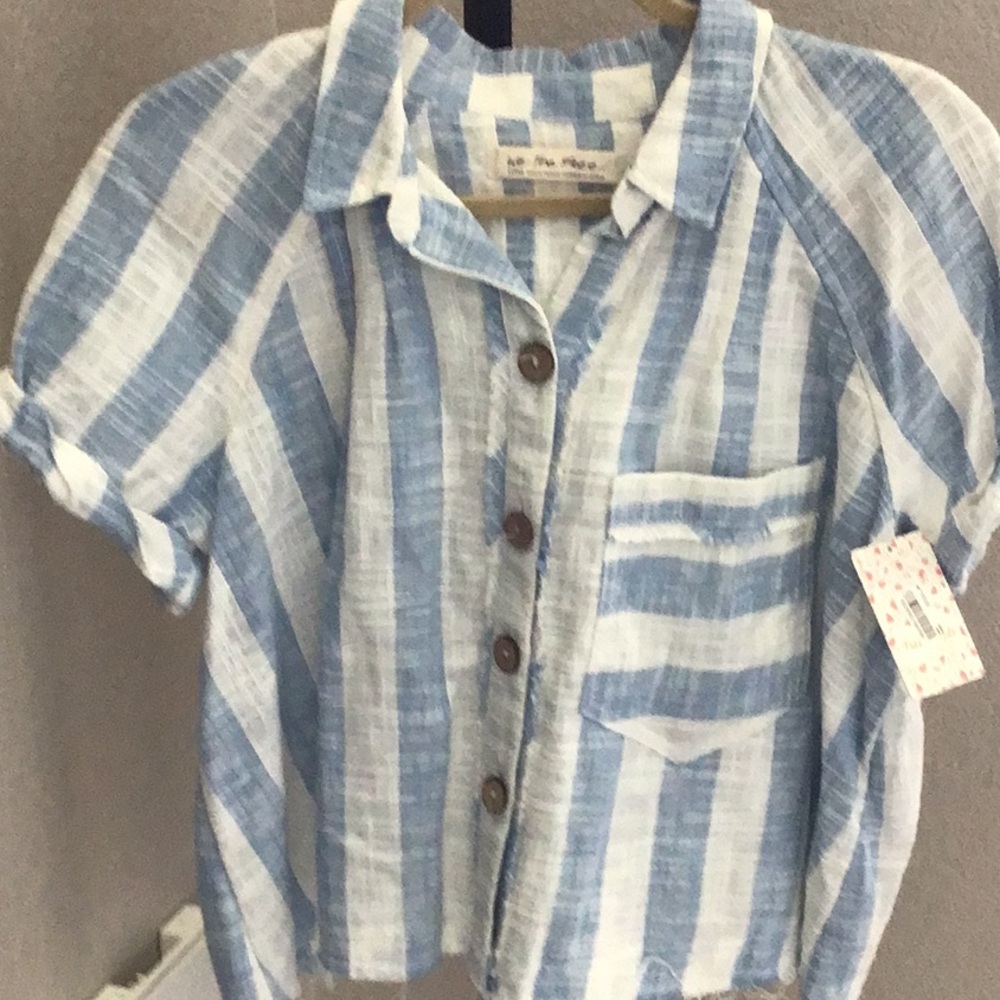 Free people cotton and linen top